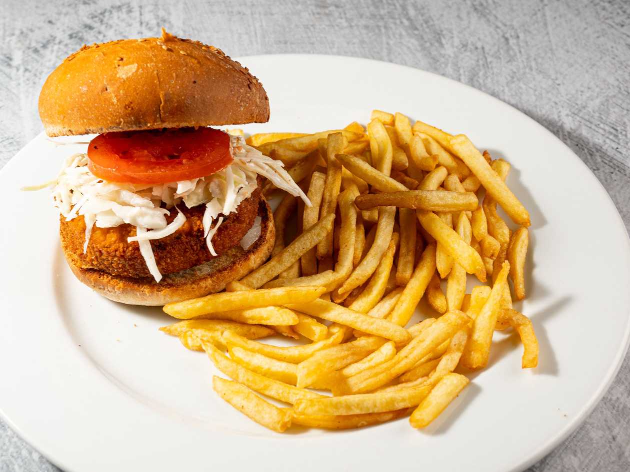 Vegetable Burger & Chips