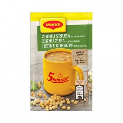 Homemade Pea Soup with Bread Cubes Maggi 14 g