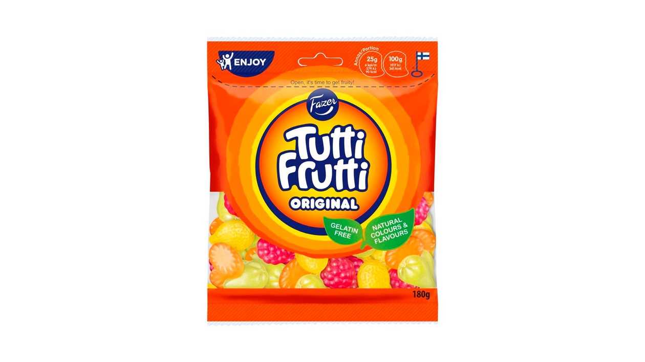 Kummikommid Original Tutti Frutti 180 g