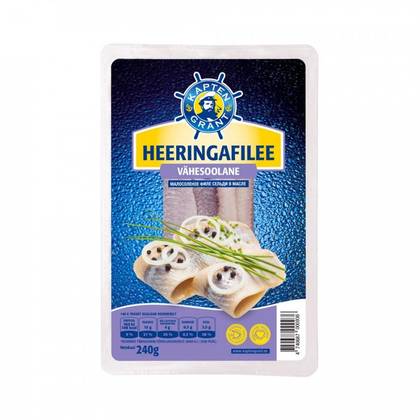 Kapten Grant, Low Salted Herring Fillet 240 g