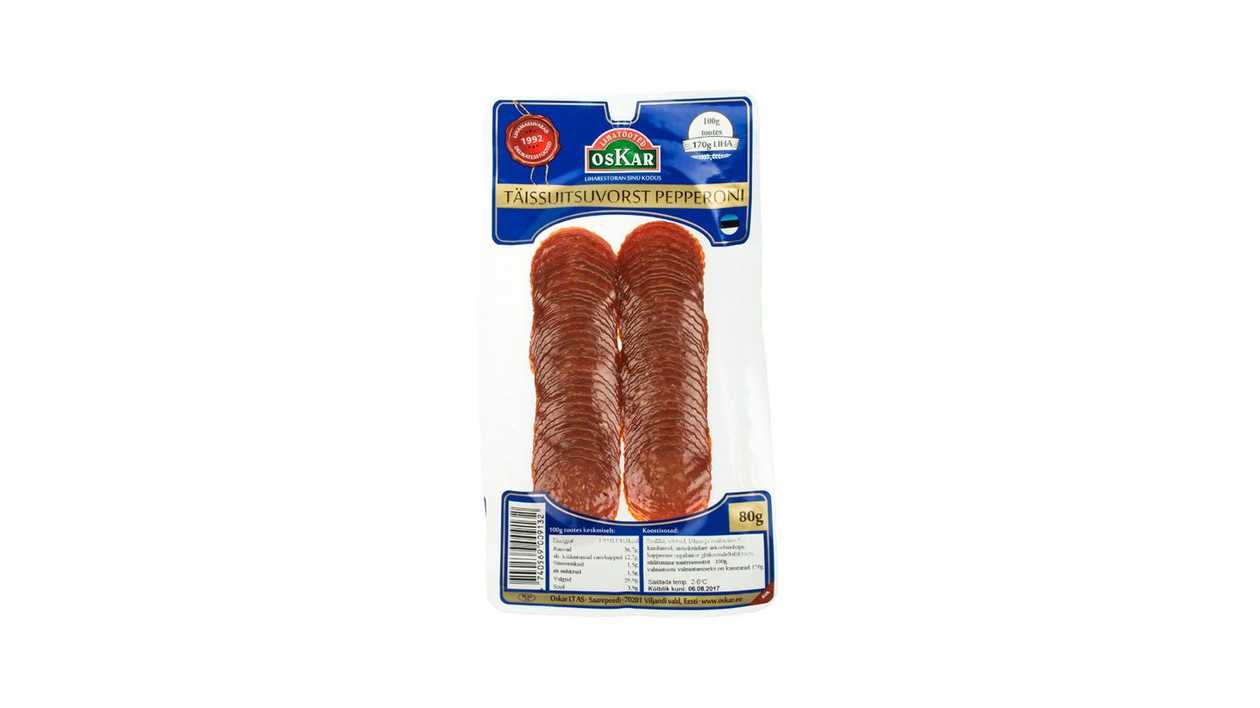 Pepperoni täissuitsuvorst Oskar 80 g
