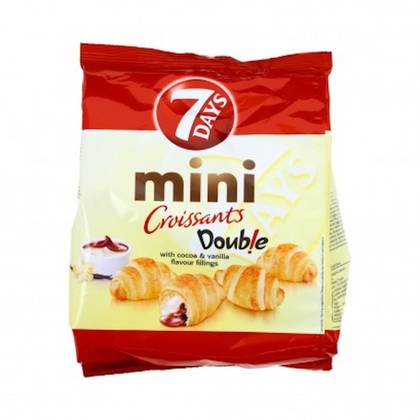 Mini Multipack of Croissants with Cacao and Vanilla Filling 7Days 185 g