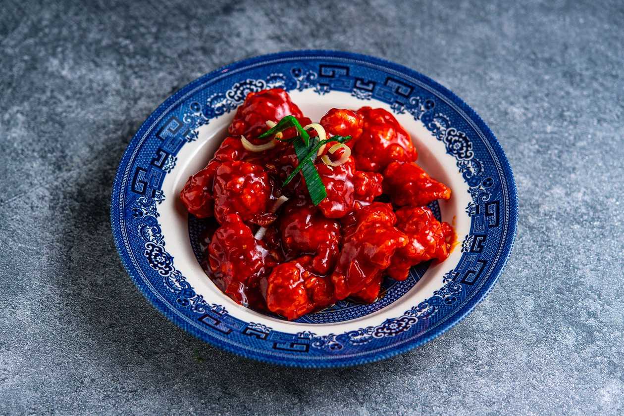 2. Crispy chicken with chili and ginger, perfected by our chef