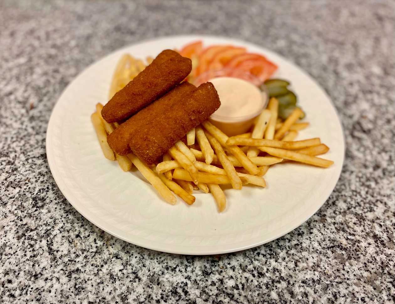 French Fries with Fish Fingers