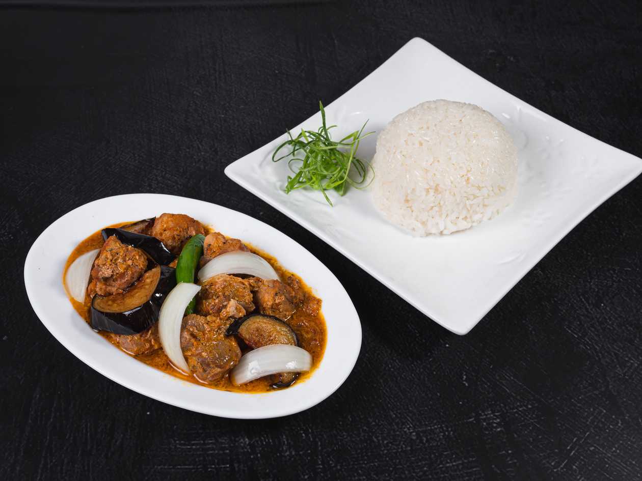 Pork stew (Pork Binagoongan)