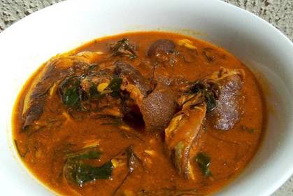 Ogbono Soup with {2} 🐄 Cow Meat [Beef]