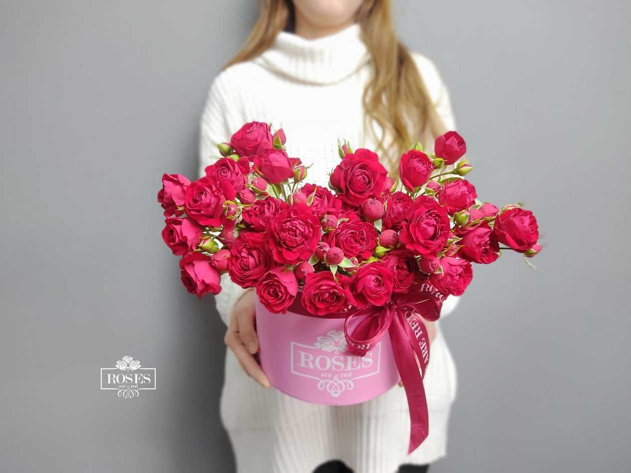 Spray roses in box №435