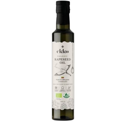 Ekologiškas nerafinuotas šalto spaudimo rapsų aliejus, EKKO 500 ml.