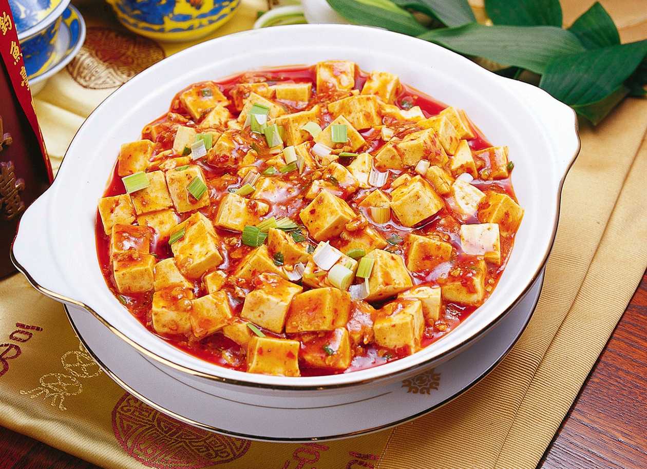 Hot tofu MAPO style with pork