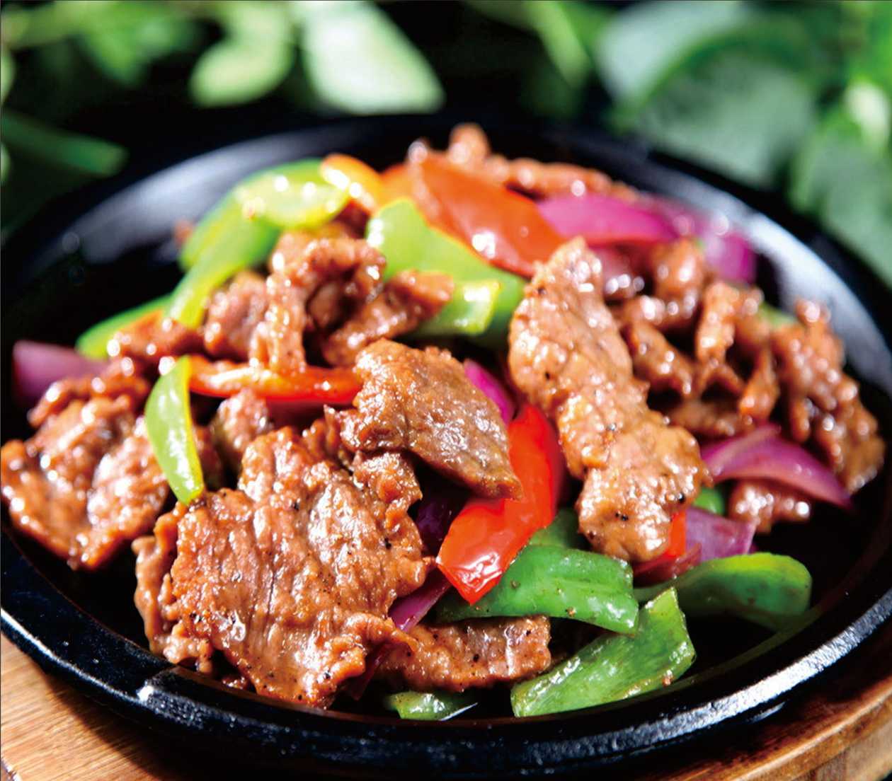 Beef on an iron plate