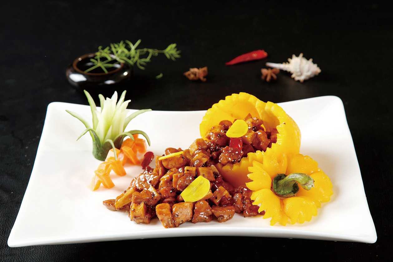 Beef with peppercorns