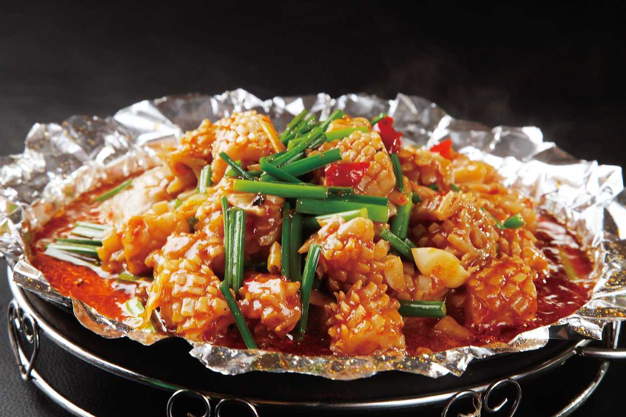 Cuttlefish on an iron plate