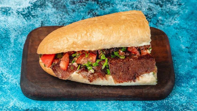 Doner with Beef in Turkish Bread