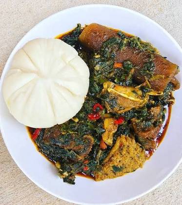 Semo with Vegetable soup with turkey or fish