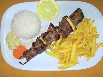 Veal Skewers with Bacon and Pineapple