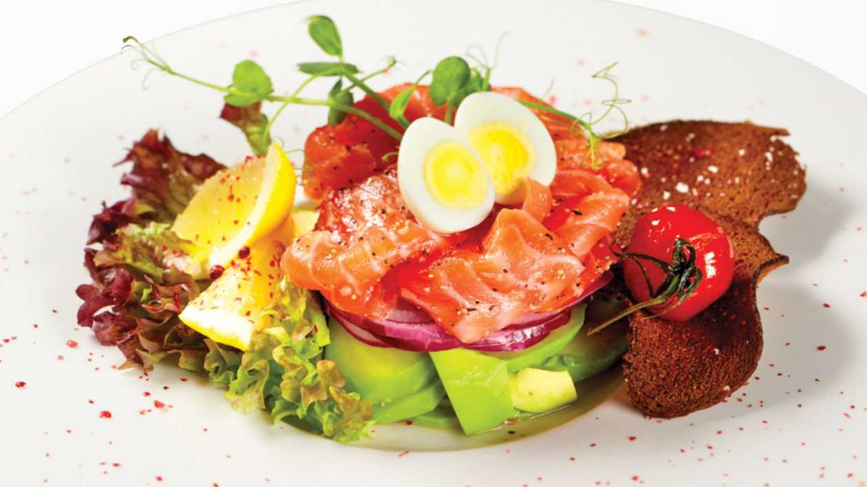Salmon - avocado salad