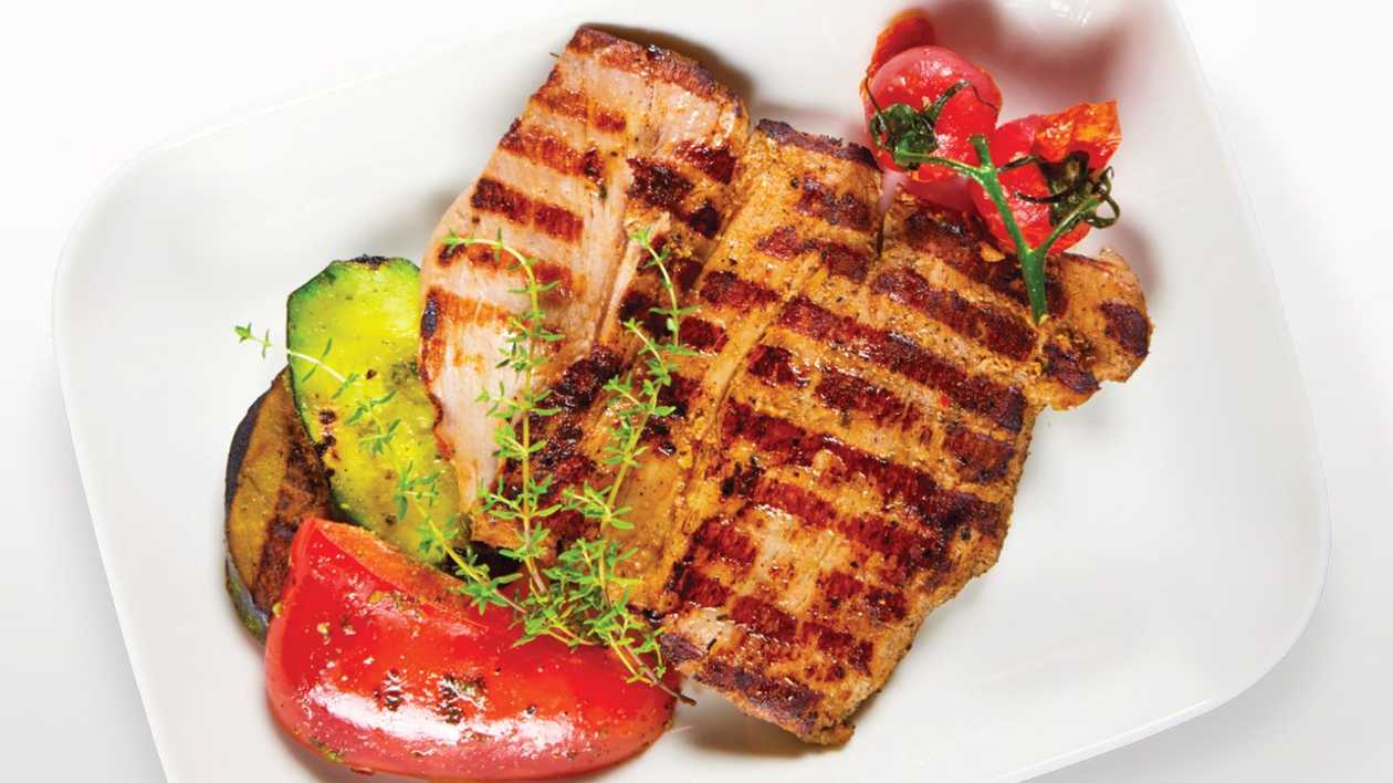 Grilled pork fillet