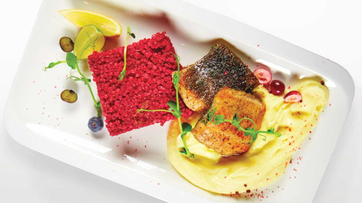 Catfish baked in herbs butter