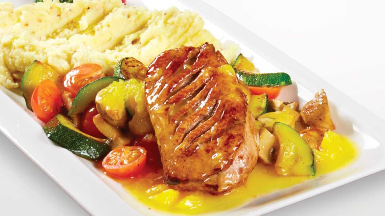 Roasted duck breast orange - honey marinade