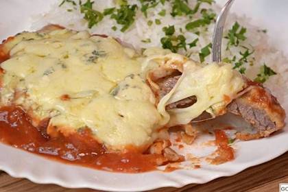 Bife de Vaca à Parmegiana