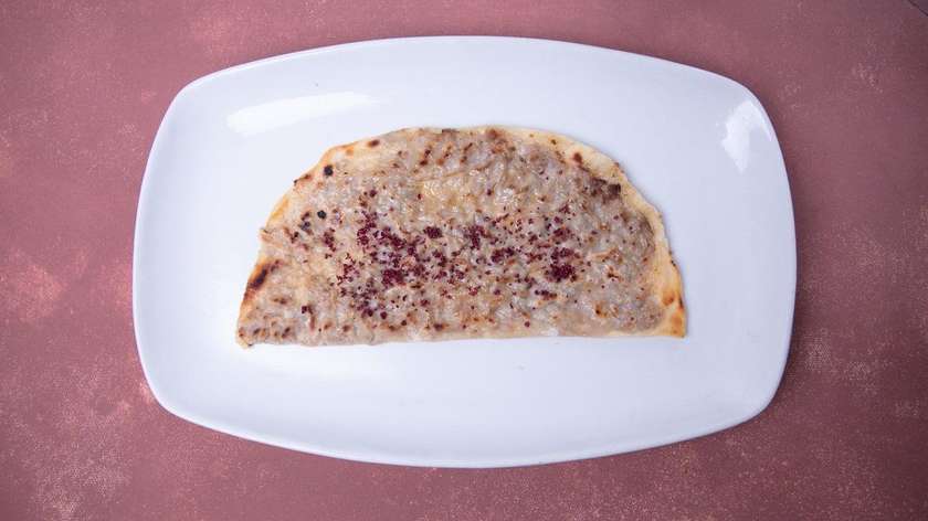 Gutab with Meat and Dutch Cheese