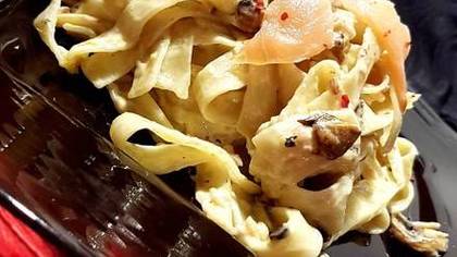 Pasta com Salmão Defumado
