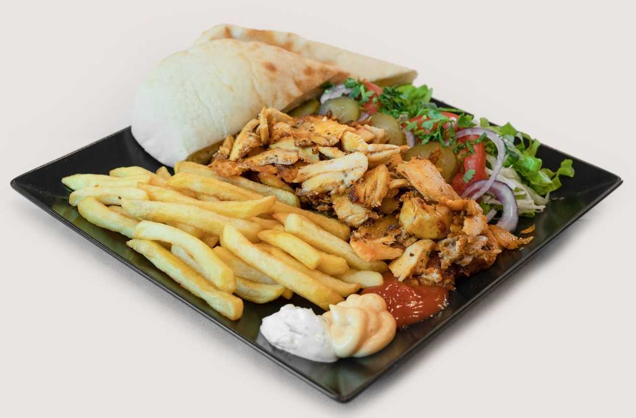 Gyros pui farfurie