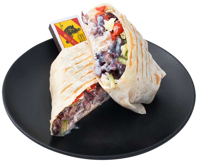 Vegetarian tortilla with feta cheese