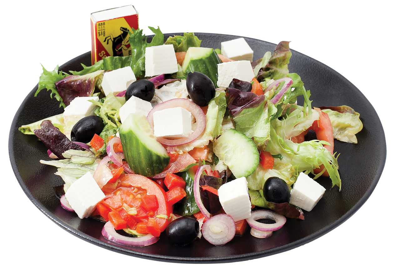 Greek salad with feta cheese