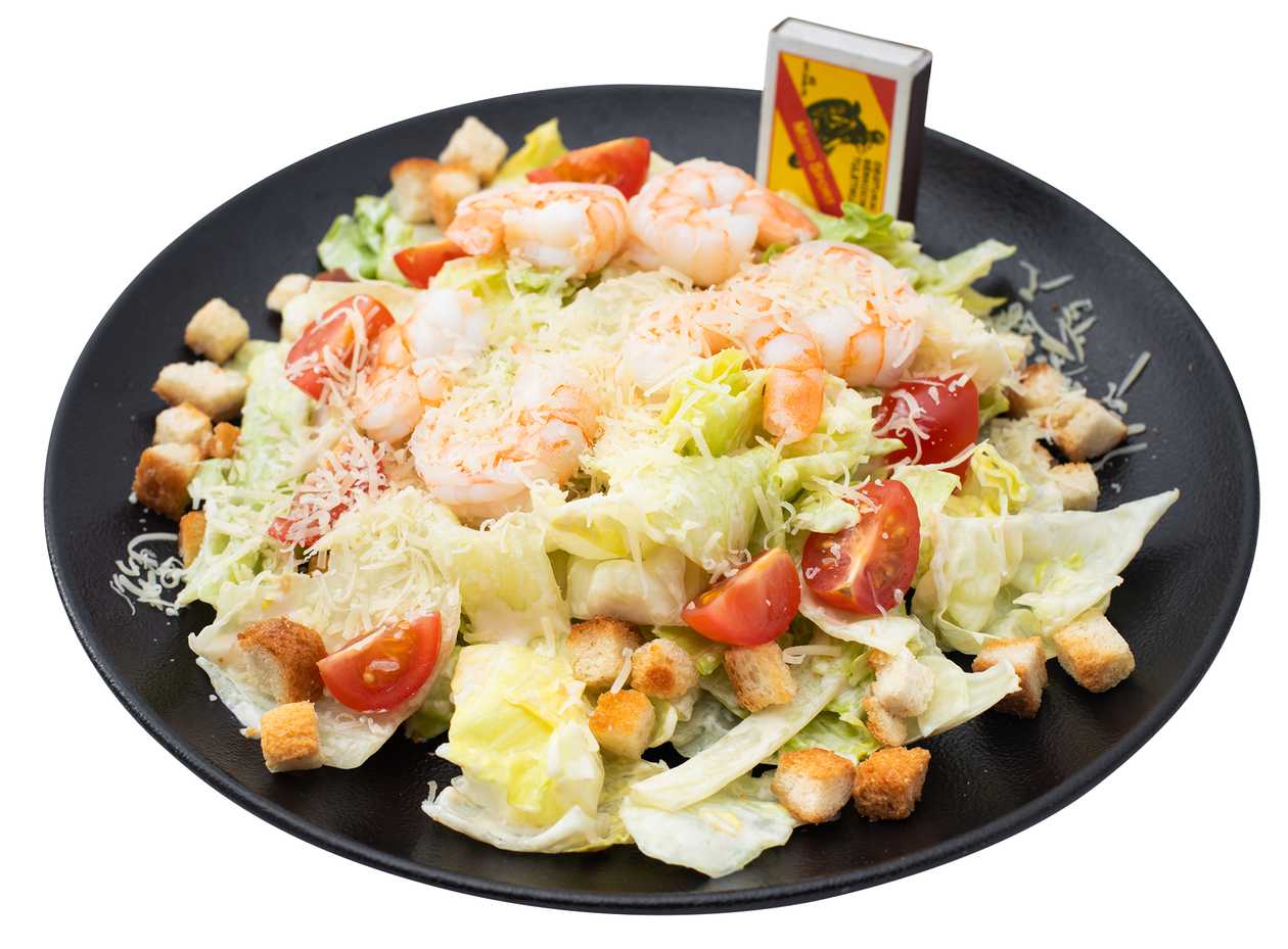 Caesar salad with shrimps