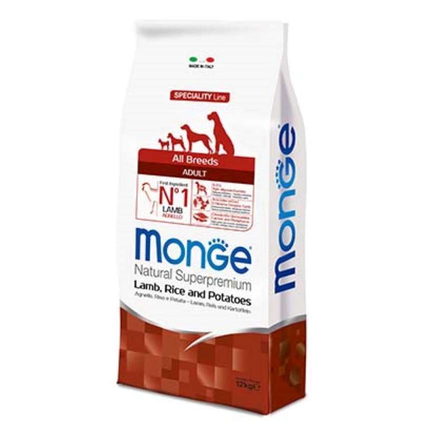 Monge all breeds adult dog with lambs 1 kg/მონჯე ყველა ჯიშის ზრდასრული ძაღლის ბატკნით 1 kg