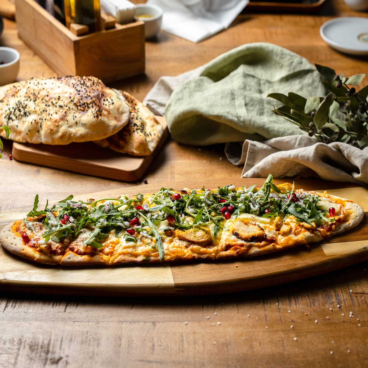 Chicken pesto tarha