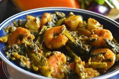 Prawn and Saag