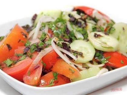 Cucumber And Tomato Salad With Herbs