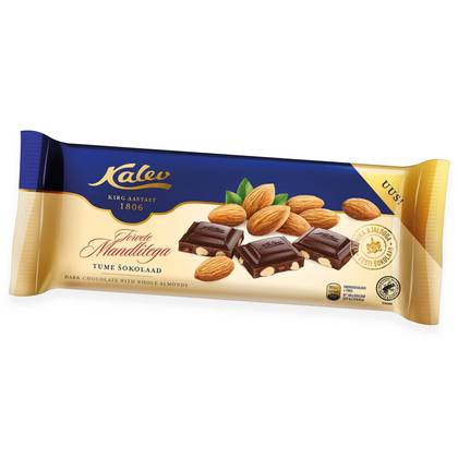 Kalev, Dark Chocolate with Whole Almonds, 200 g