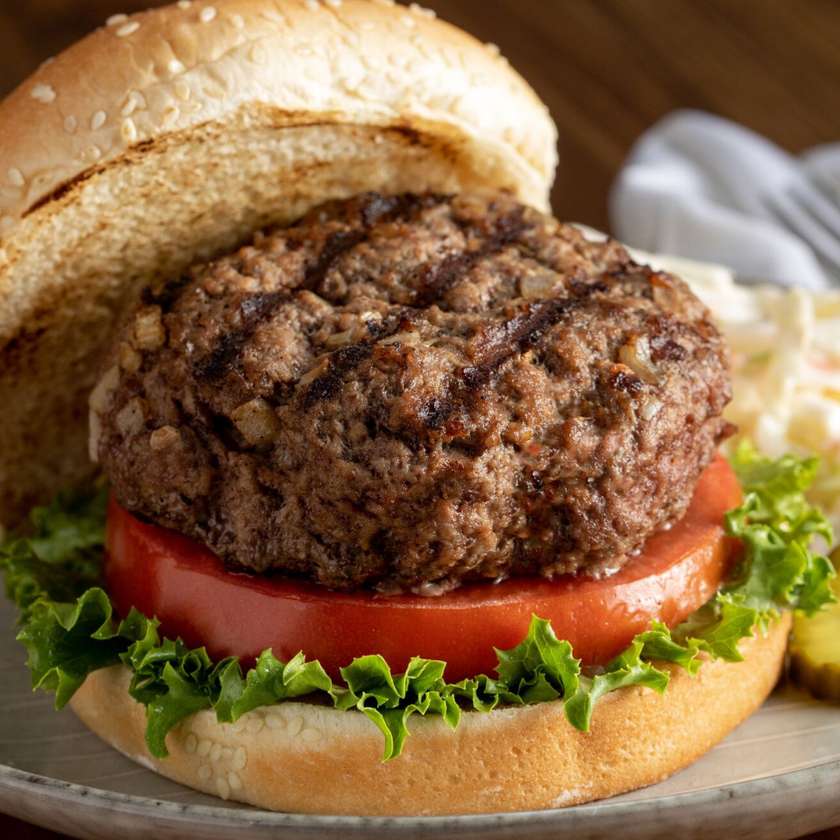 Plain beef burger