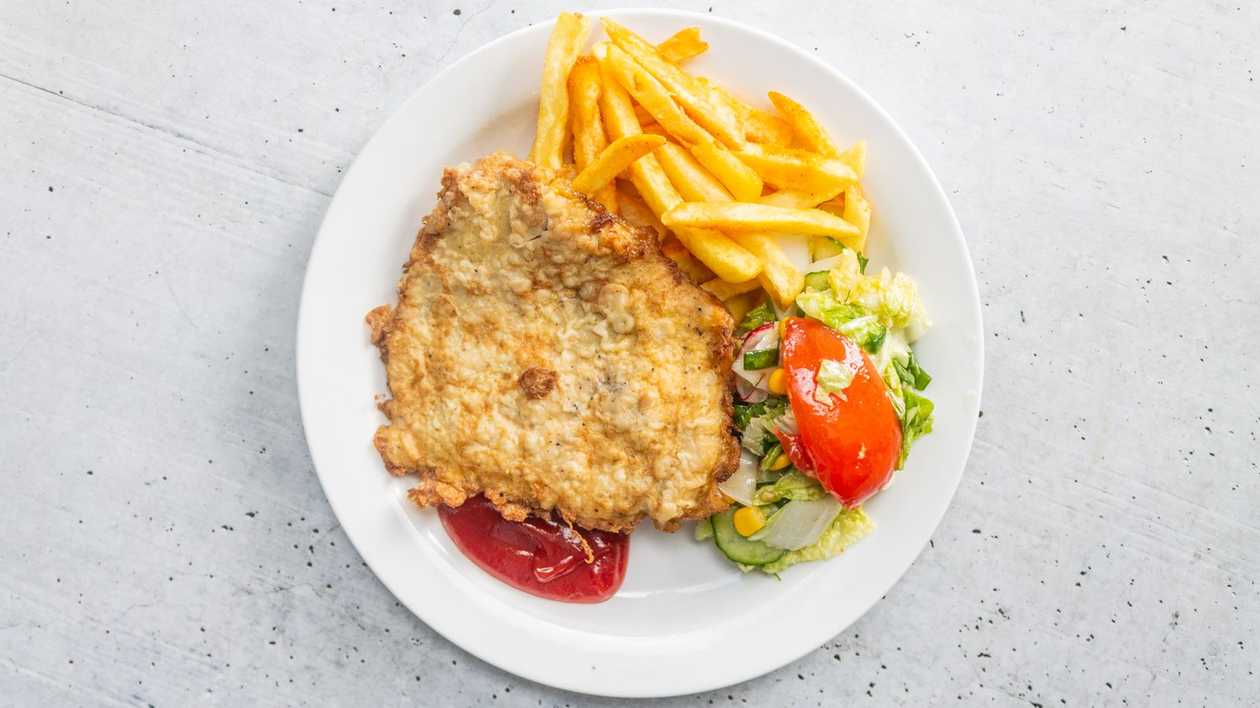 Pork chop with french fries