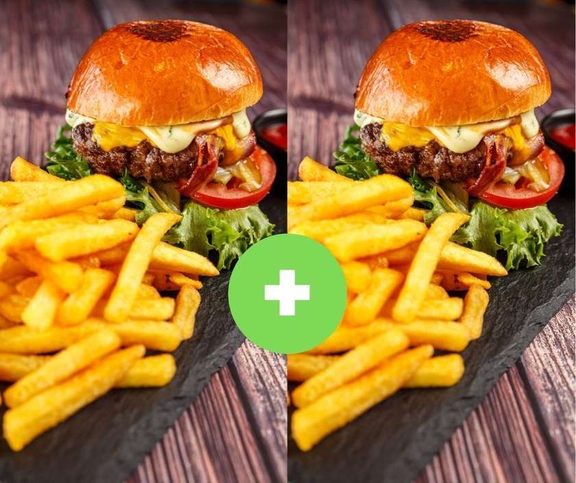 2 X Burger with 100% Beef Patty