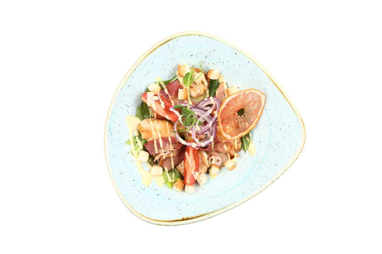 Салат с жареной куриной грудкой (теплый)