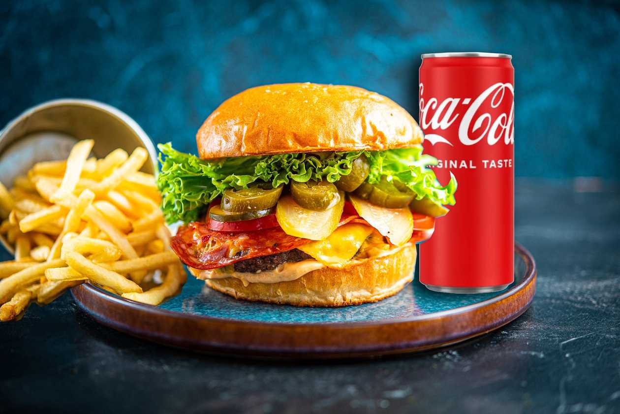 Hot & Chill Burger + friikartul + Coca-Cola