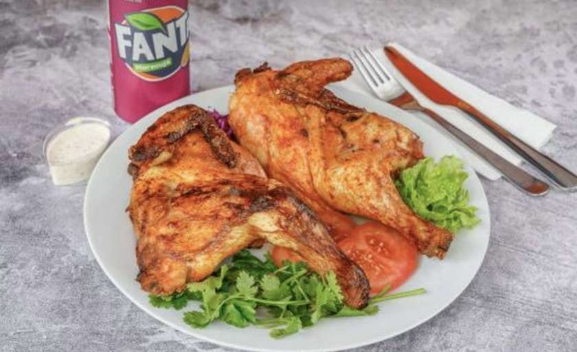 Full grill chicken with salad batata rice