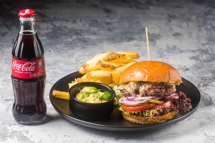 Grillburger + fries + sauce + Coca-Cola 0.25L