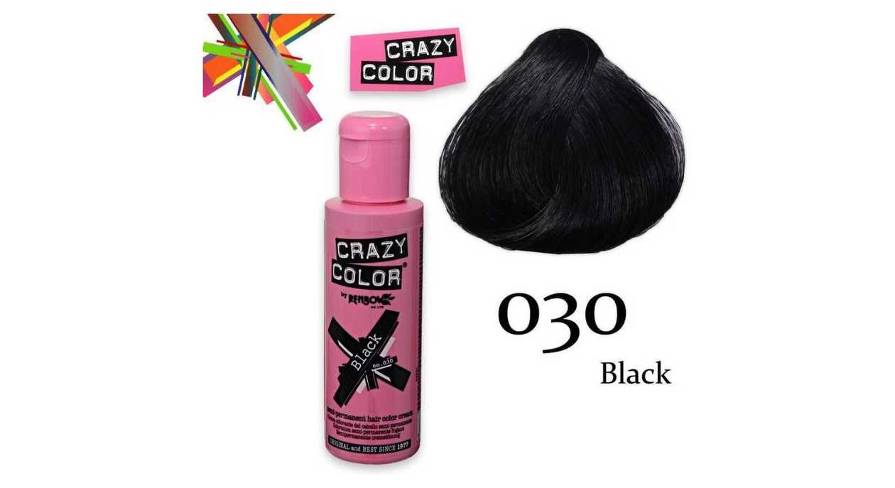 Crazy Color Semi,permanent, 100ml Black