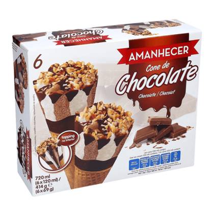 Gelado Cones Clássico Amanhecer 6 x 120 ml