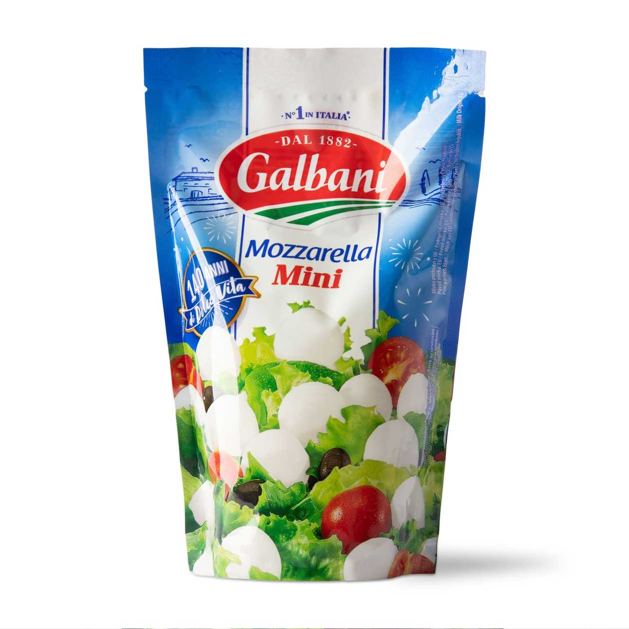 Mocarelos sūrio rutuliukai GALBANI MINI (13,5%), 150g (baigiasi galiojimas)
