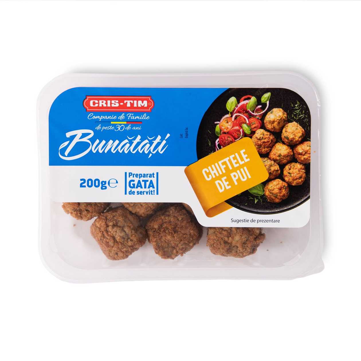 Cris-Tim, Chiftele din piept de pui, 200 g (expiră în curând)