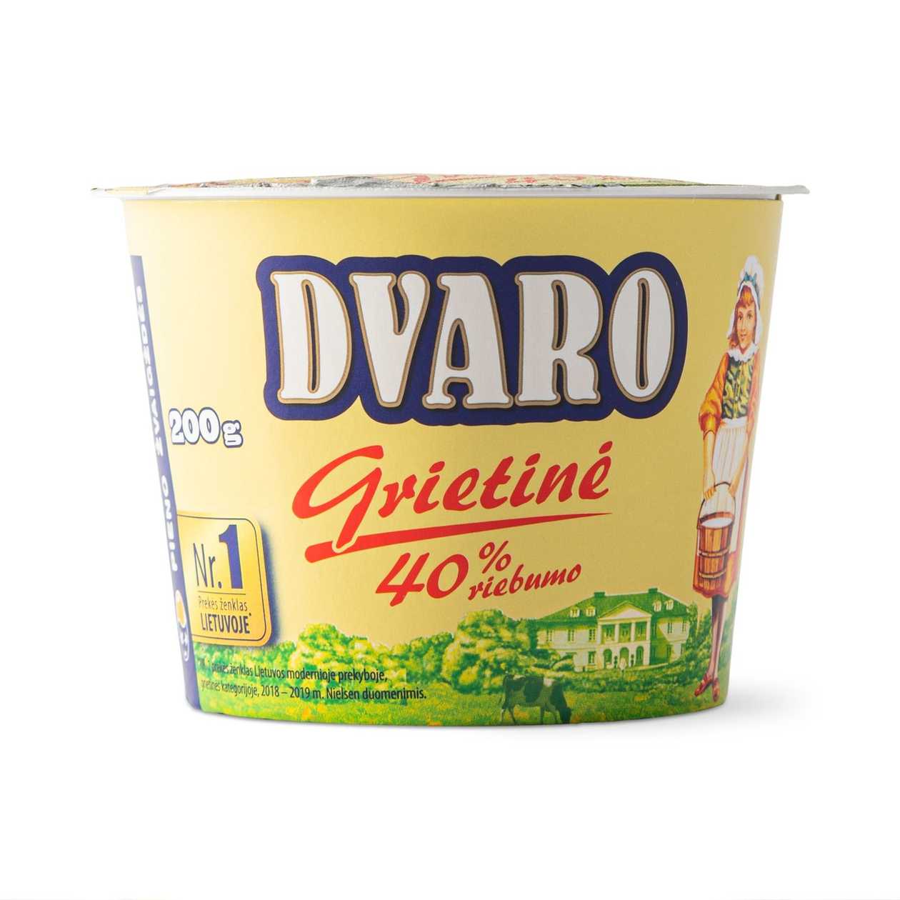 DVARO Sour Cream (40%), 200g (expires soon)