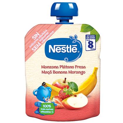 Saqueta De Fruta Maçã Banana Morango Nestlé 90 gr