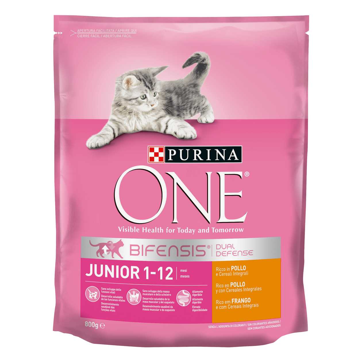 Ração Para Gato Junior Frango Com Cereais Purina One 800 gr