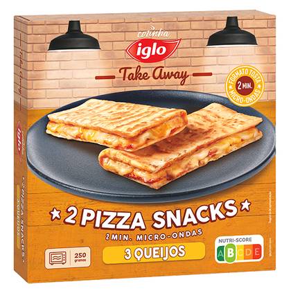 Pizza Snacks 3 Queijos Iglo 2 un 250 gr